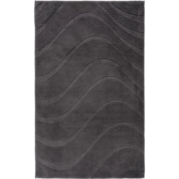 Badematte LINA grau BL 50x90 cm grau Badteppich Badvorleger Duschvorleger Duschmatte Badeteppich – Bild 1