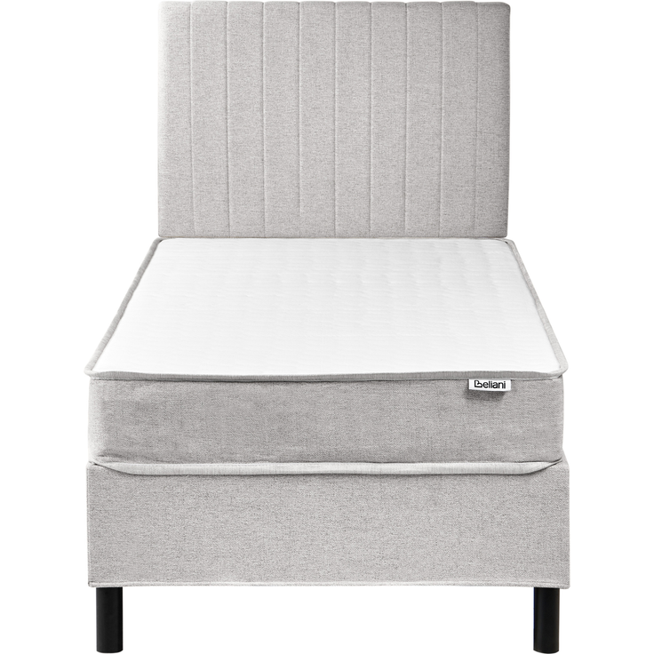 Boxspringbett Stoff COUNTESS 90x200 cm Hellgrau – Bild 4