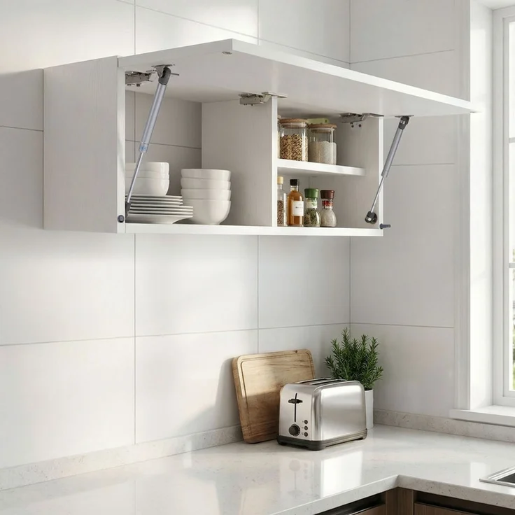 Home Nature Wohnkonzept Hängeschrank für Küche, Bad und Schlafzimmer aus Spanplatte, Weiß, 30 x 25 x 80 cm – Bild 3