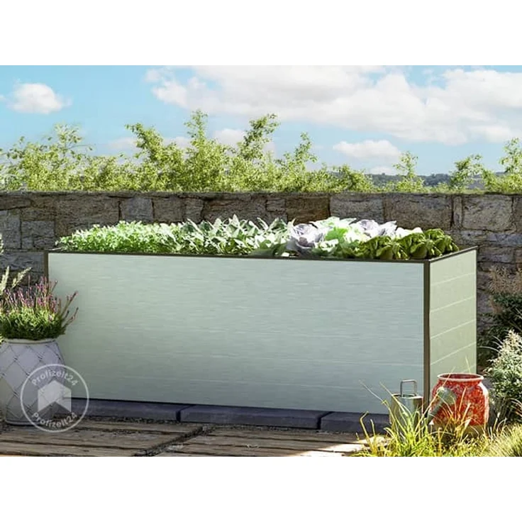 GFP Hochbeet Kräuter-Gemüse-Beet Aluminium CHRISTINA - 195x99x77cm - Aluminium eloxiert – Bild 1