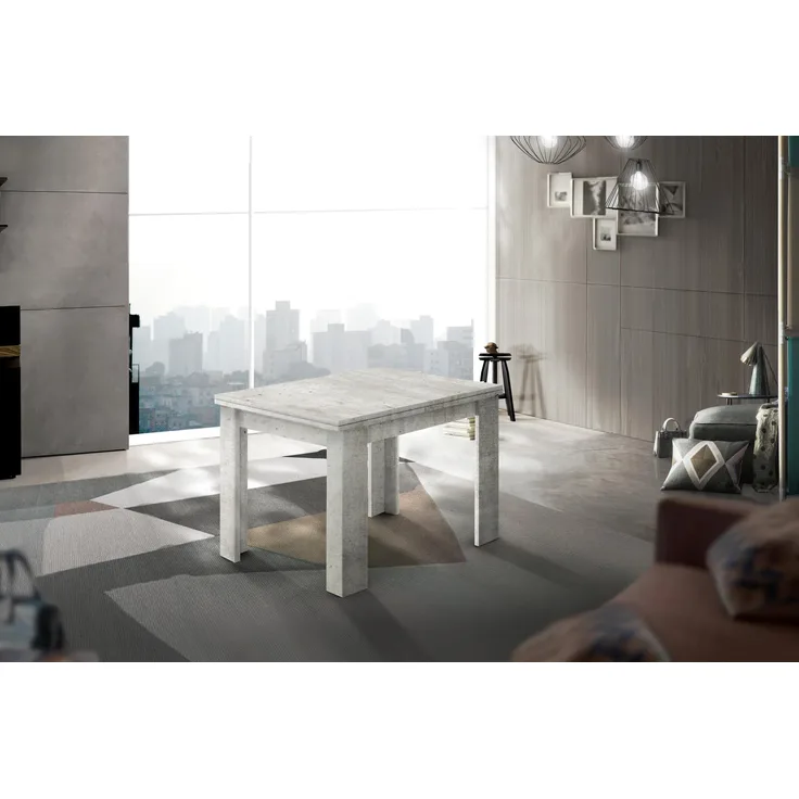 Esstisch >Jesolo< in Beton hell - 90x75x90cm (BxHxT)