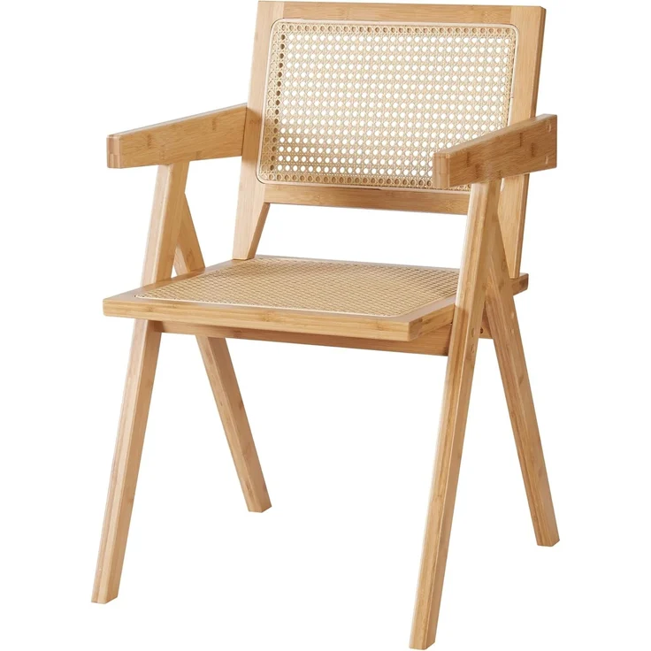 Esszimmerstuhl Asikkala 79x50x50cm Bambus/Rattanoptik [en. casa] – Bild 4