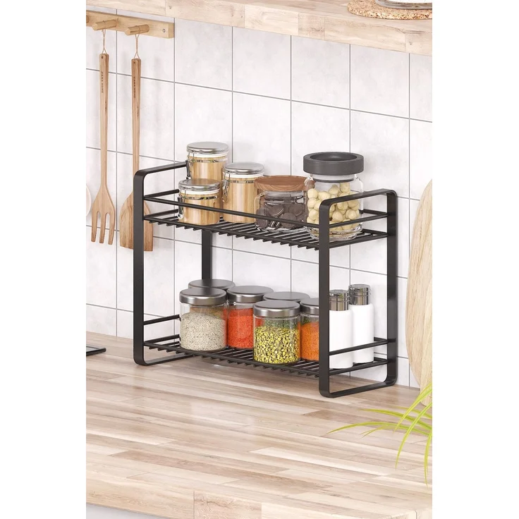 Skye Decor 'Dh Organizer Black' Küchenregal, Schwarz, 33 x 24,5 x 13 cm – Bild 1