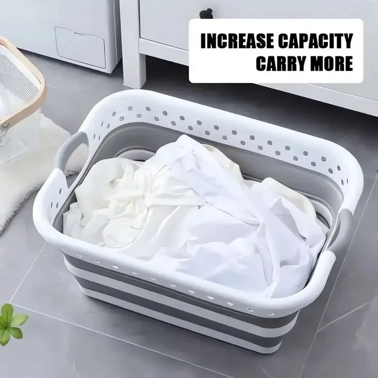 König Design Wäschekorb faltbar Wäschesammler Wäschebox Wäschetonne Organizer (1 St, Wäschekorb), Laundry Baskets Wäschewanne robust, platzsparend, Aufbewahrungskorb – Bild 2