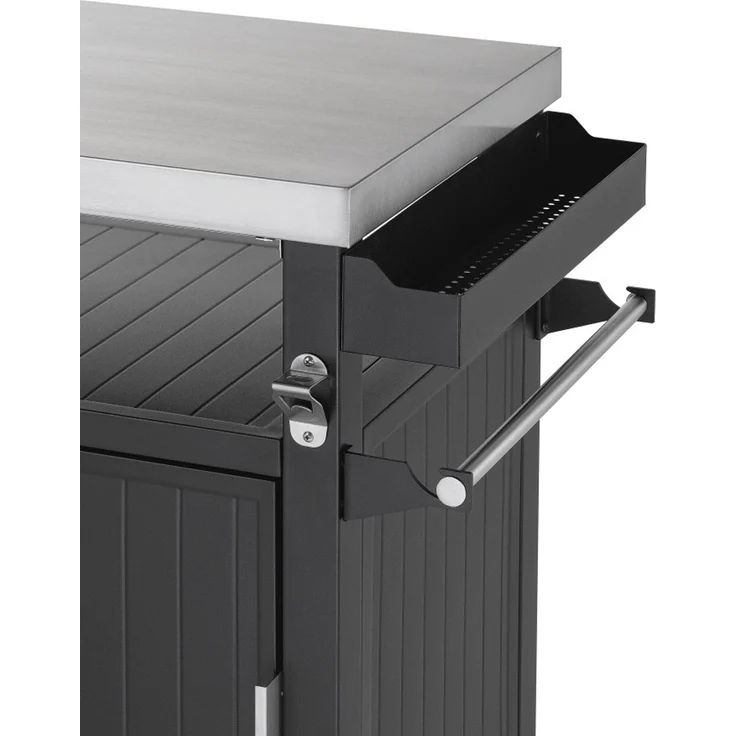 Primaster Grillwagen Napa L Universal 1-türig 90x90 cm schwarz – Bild 3