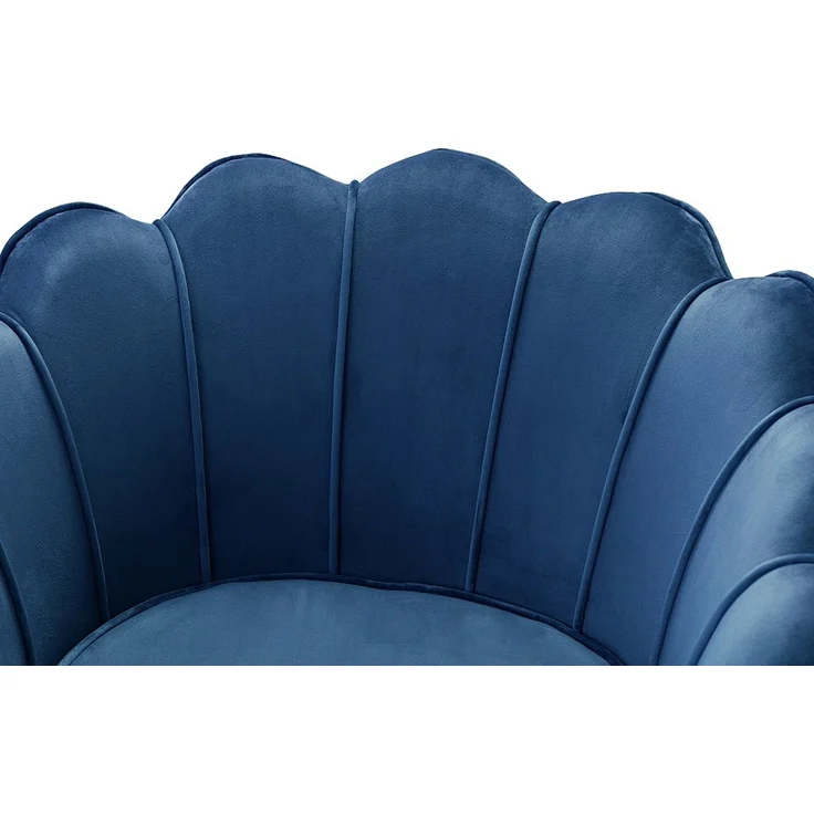 Vente-unique - DANDELION - Sessel mit gerader Rückenlehne - Metall - Marineblau - 78 x 75 x 76.5 cm – Bild 5