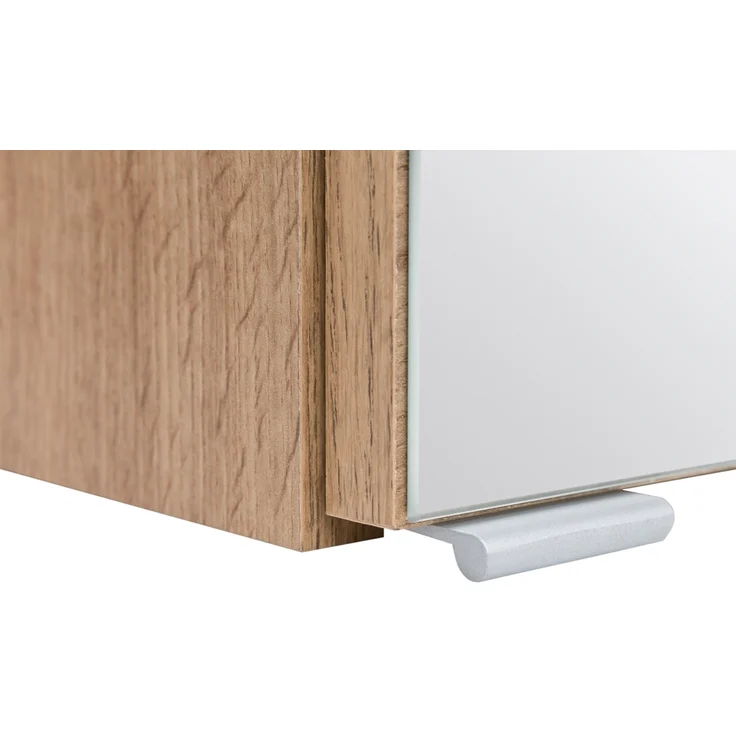 Badezimmer 3D-Spiegelschrank 120 cm breit VIDAGO-03 in Wotan Eiche Nb. mit LED Beleuchtung, B/H/T: ca. 120/64/20 cm – Bild 7