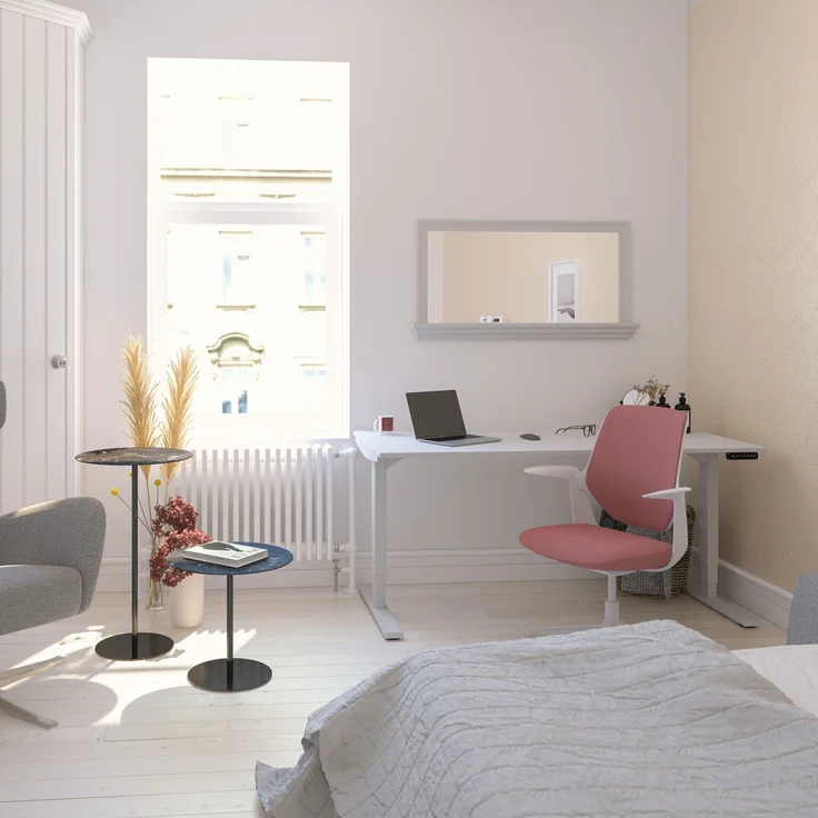 ASSMANN Elektrisch höhenverstellbarer Schreibtisch Y-Line 160x80cm Signalweiß Signalweiß Metall Holz Melaminoberfläche – Bild 10