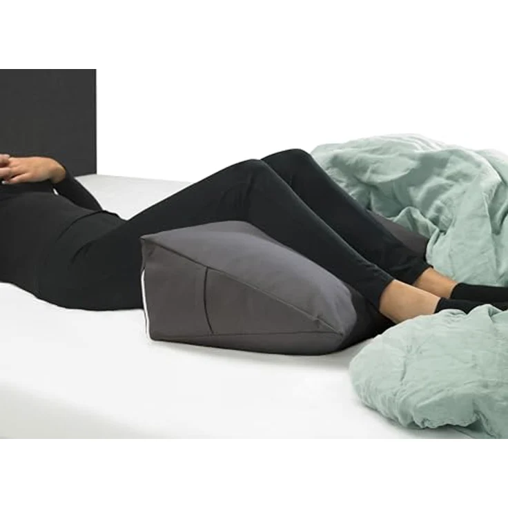 XDREAM Rückenkissen ergonomisches Keilkissen für Bett und Sofa, 1-tlg, als Kopfkissen oder Venenkissen verwendbar, mit praktischem Seitenfach – Bild 7