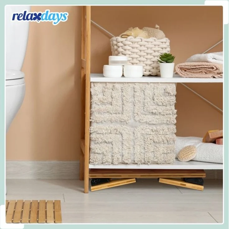 Klappbarer Toilettenhocker aus Bambus 10050294 – Bild 8