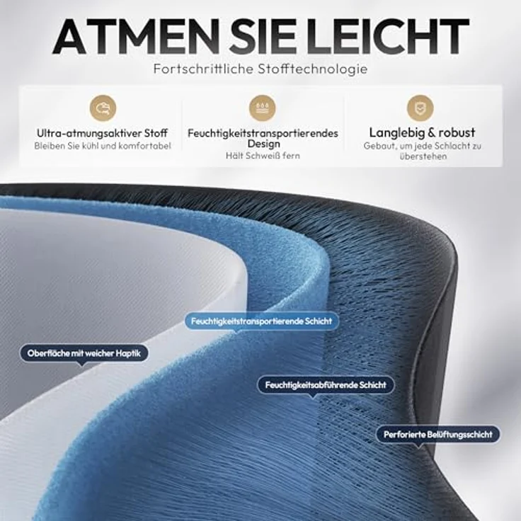 Dowinx Gaming Stuhl Tasche Frühling Kissen, Atmungsaktiver Bürostuhl aus Hochwertigem Stoff, Ergonomischer PC-Stuhl mit Kopfstütze, Drehbarer Schreibtischstuhl mit Fußstütze (Schwarz und Grün) – Bild 7