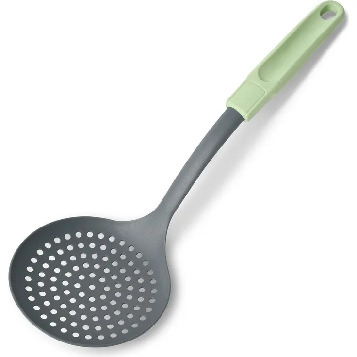 Fackelmann Abseihlöffel Ecolution, Sieblöffel, Seihlöffel, Materialmix, mintgrün, 33 cm, 33063