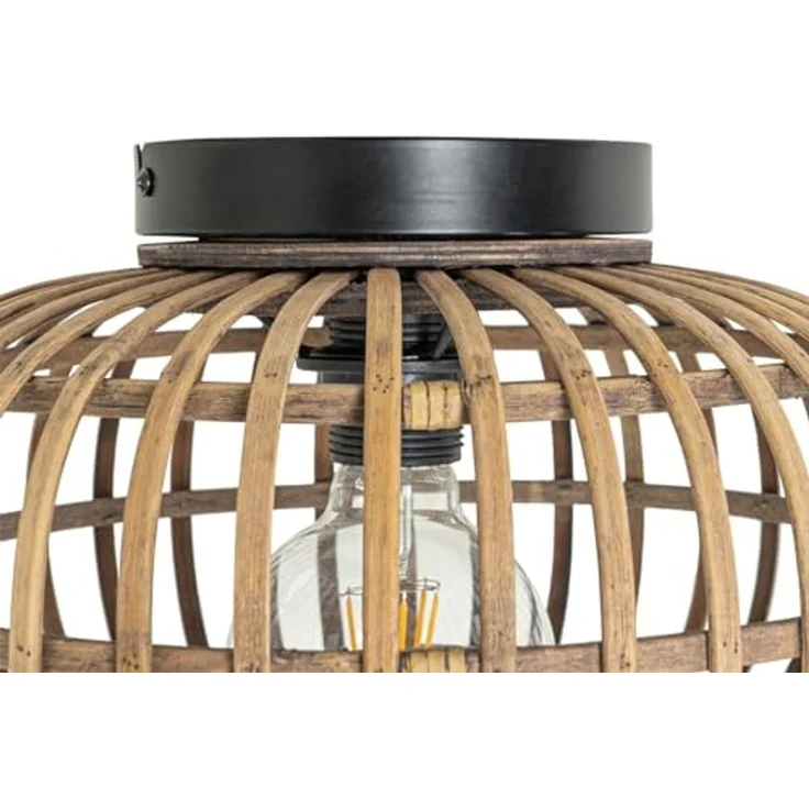 Qazqa Deckenleuchte Amira, ohne Leuchtmittel, E27, Naturel, Orientalisch, Bamboo, 1-flammig – Bild 4