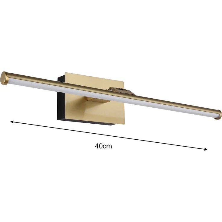 Akku Bilderlampe Messing kabellos zum Kleben, Breite 40cm – Bild 4