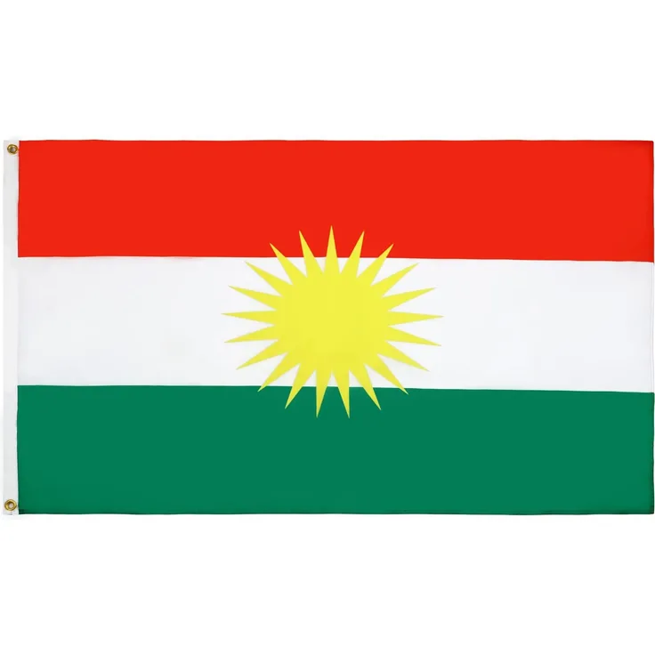 AZ FLAG - Flagge Kurdistan - 150x90 cm - Kurden Fahne 100% Polyester mit Messing-Ösen - 110g
