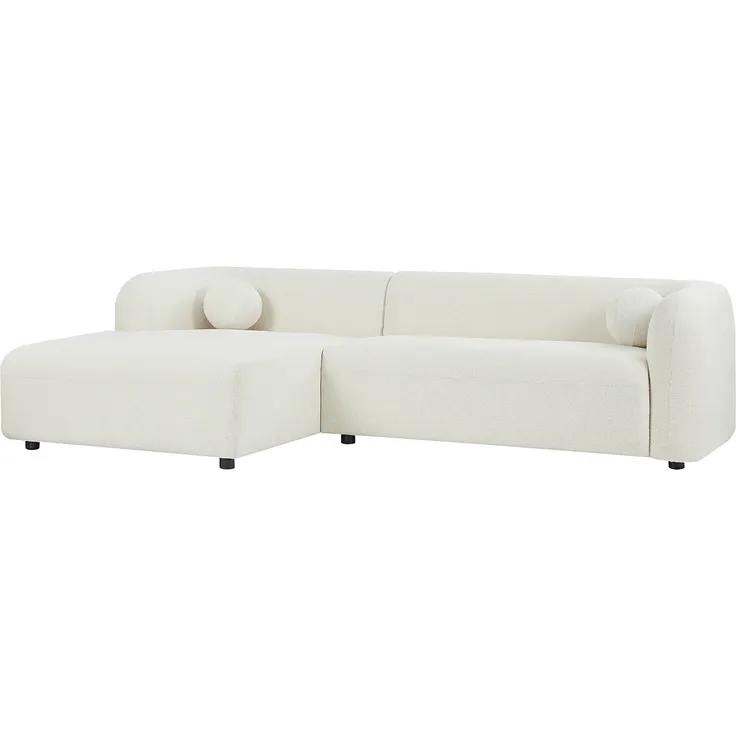 Vente-unique - OVOTAS Sofa Stoff Weiß - B 160 cm x H 70 cm x L 270 cm – Bild 3