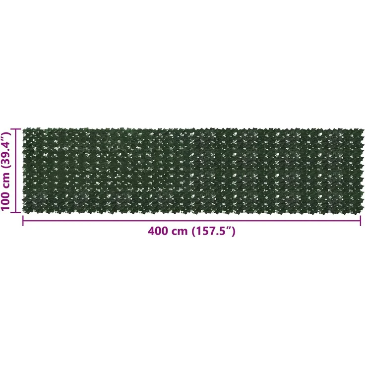 vidaXL Balkonsichtschutz mit Blättern Rechteckig 400 x 100 cm 42040629 – Bild 5