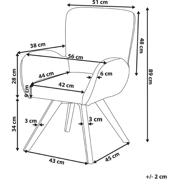 Sessel BJARN Bouclé Braun – Bild 2