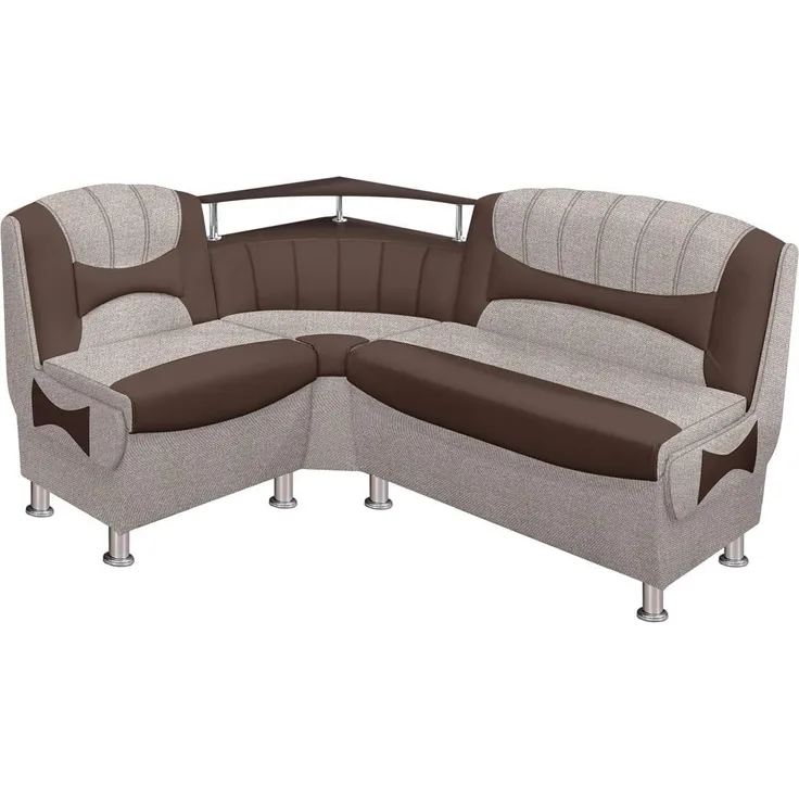 Rodnik Eckbank "Samba New", Braun, Sitze gepolstert, mit Stauraum und Ablage, ?164cmx128 cm