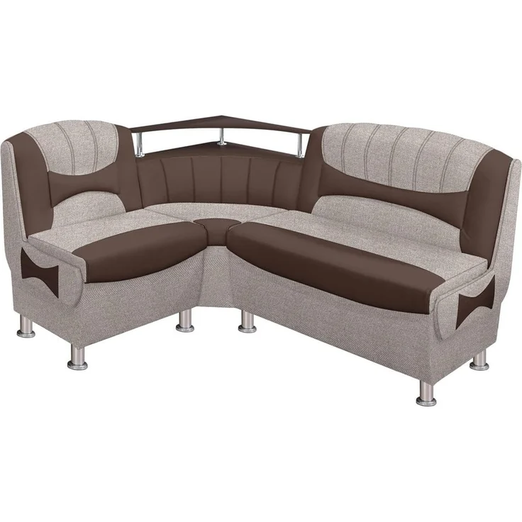 Rodnik Eckbank "Samba New", Braun, Sitze gepolstert, mit Stauraum und Ablage, ?164cmx128 cm – Bild 1