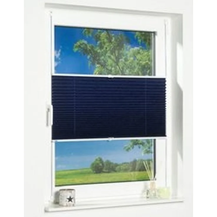 K-home Klemmfix-Plissee Palma Blau 100x210 cm (B x L) Lichtschutz +++ Moderne Crushed Optik +++ – Bild 6