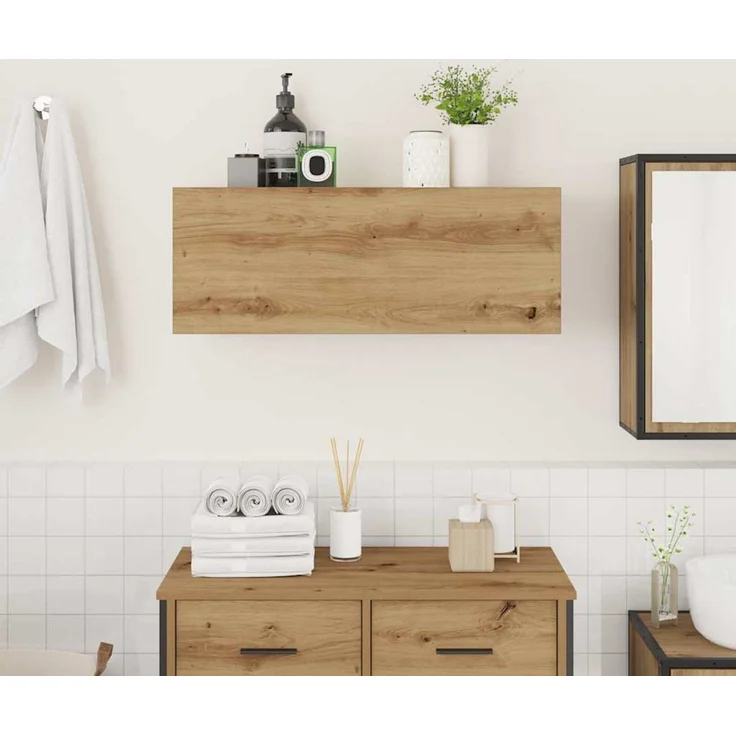 Bad-Wandschrank Artisan-Eiche 80 x 25 x 30 cm Holzwerkstoff – Bild 3