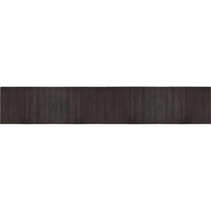 vidaXL Teppich Rechteckig Dunkelbraun 70x400 cm Bambus 376761 – Bild 1