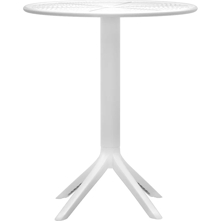 Gartenmöbel-Set ELLA mit 2 Stühlen - 162 x 60 x 85 cm, Kunststoff, Weiß | Balkonset Gartenset Tisch mit Stühlen Bistroset Outdoor – Bild 5