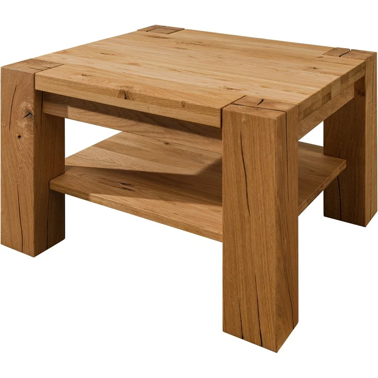 Couchtisch Wildeiche 70x70x45 braun geölt KENT #314 – Bild 1