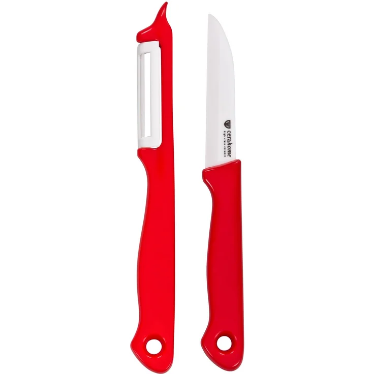 Keramik 2er Set Messer + Schäler ROT – Bild 2