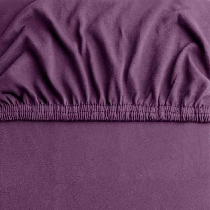 DecoKing Spannbettlaken 100x200 120x200 cm 100% gekämmte Baumwolle Pflaume Violett Spannbetttücher Jersey Boxspringbett Amber 100x200 120x200 – Bild 7
