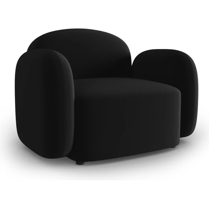 Micadoni Sessel Blair Samtstoff Schwarz – Bild 2