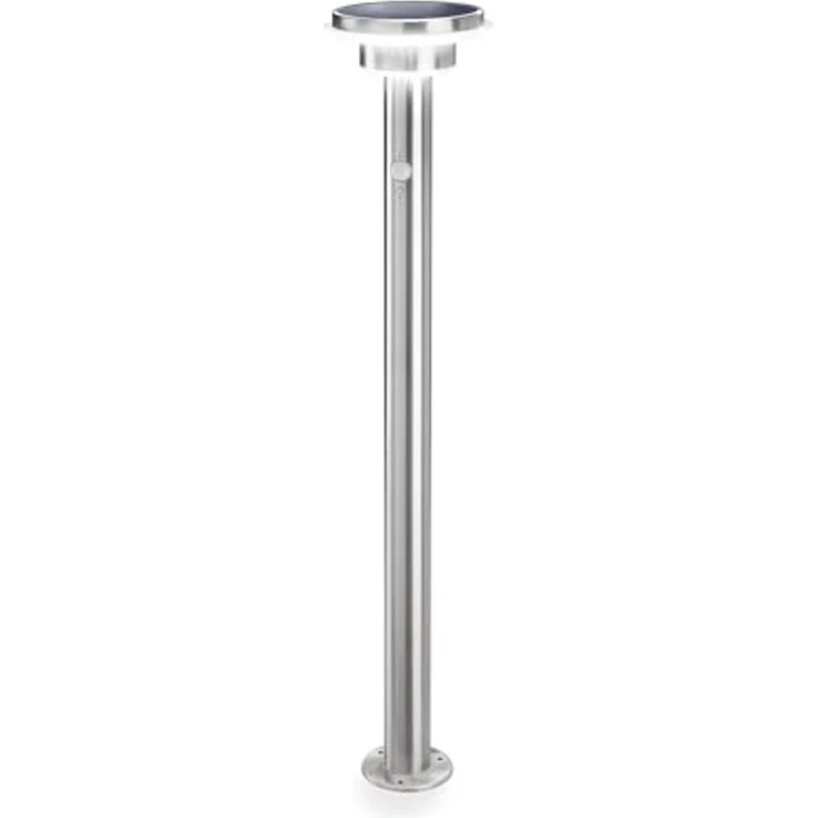 esotec LED Gartenleuchte Solar PIR Standleuchte Tini, H=85cm, 40 LEDs, Edelstahl, außen 102897, Bewegungssensor, 3 unterschiedliche Betriebsmodi, automatisches Einschalten bei Dämmerung, LED fest integriert, tageslichtweiß – Bild 1
