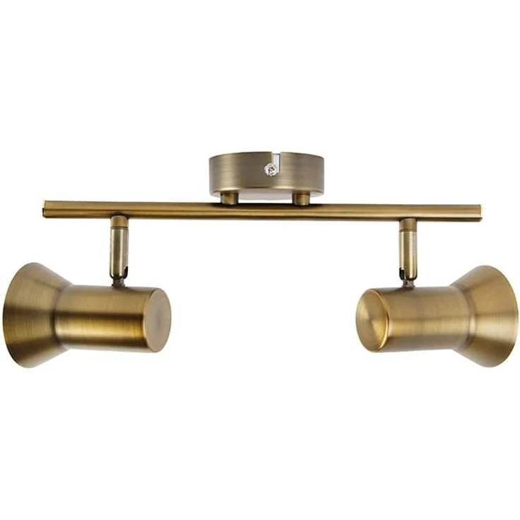 Qazqa LED Aufbaustrahler Karin, ohne Leuchtmittel, GU10, Bronze, Modern, Stahl, 2-flammig – Bild 4