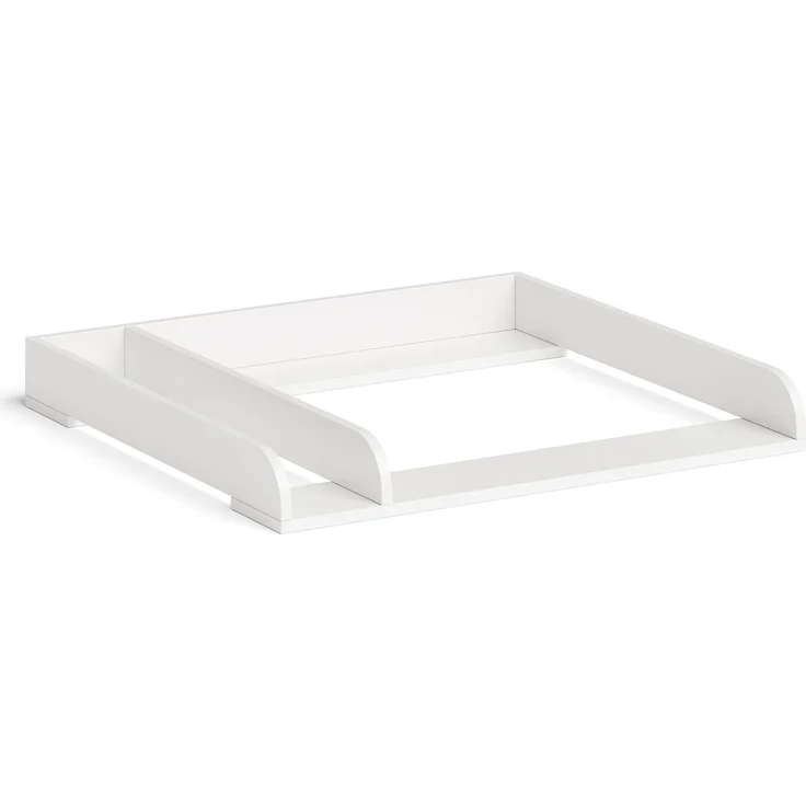 Bellabino 'Oti' Wickelaufsatz für IKEA Kommoden (Malm, Hemnes, Nordli), weiß, mit Trennfach (beidseitig montierbar), 10 x 74 x 80 cm – Bild 1