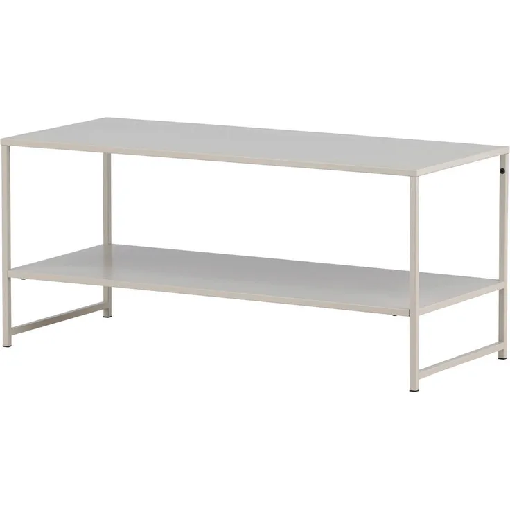 Livetastic Couchtisch, Beige, rechteckig aus Metall, 43x45x102 cm, einfacher Aufbau