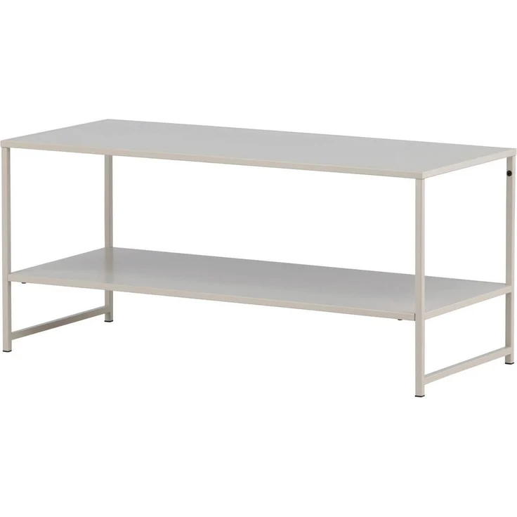Livetastic Couchtisch, Beige, rechteckig aus Metall, 43x45x102 cm, einfacher Aufbau