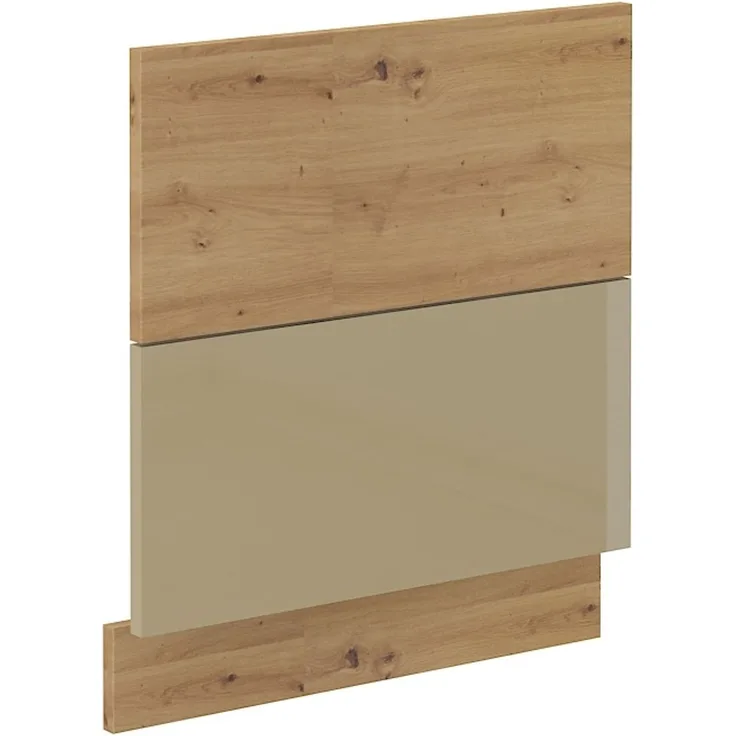 Frontblende für integrierten Geschirrspüler 60 cm Eiche Artisan Cappuccino Glanz