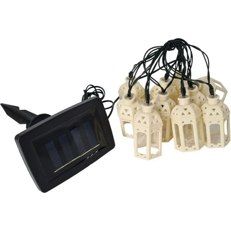 abc HOME LED-Lichterkette Laternen, LEDs, Solarpanel, Lichtsensor, 325 cm – Bild 1