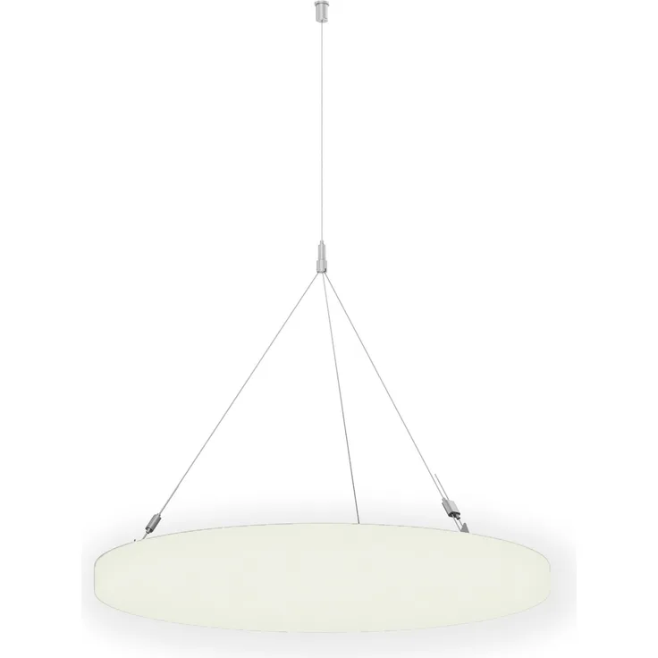 Rheinland Möbel FocusWall DAR08 – Runder Akustik-Deckenabsorber Ø 80 cm in Stofffarbe Adobo inkl. Chrom-Stahlseilen - Made in Germany - Klasse A, Stoffbezug, schwer entflammbar