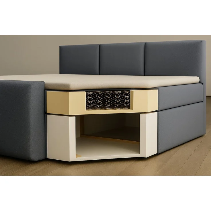 A&J MöbelLand Boxspringbett REF mit 2 Bettkästen, Bonell-Matratze und Topper. – Bild 3