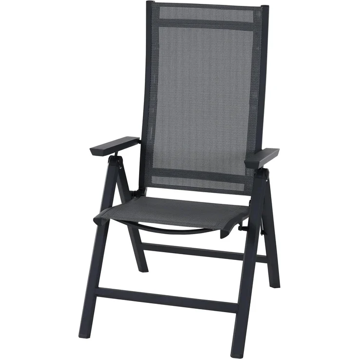 Siena Garden Tauro Klapp-Sessel – Aluminiumgestell (matt anthrazit) & royal-grey Textilbezug (S83264 – Bild 1
