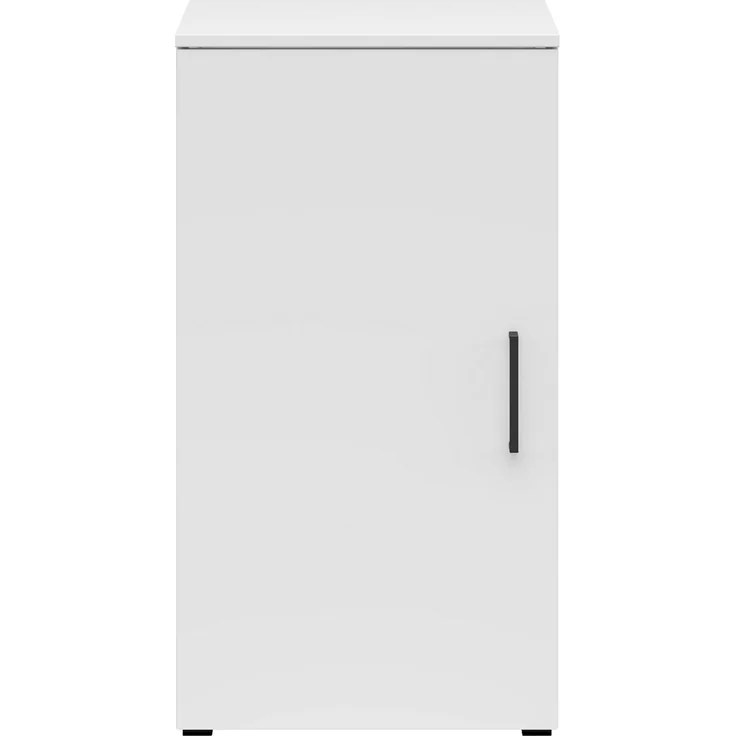 Carryhome 'MULTISTAURAUM' Kommode Dekor weiß matt, Holznachbildung weiß, 45 x 83 x 40 cm, Türanschlag wechselbar – Bild 4