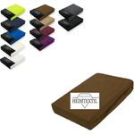 Frottee Spannbettlaken Rundumgummizug Marke 120 x 200 cm Schokobraun