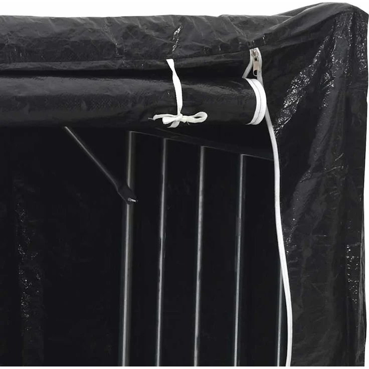 vidaXL Brennholzregal mit Regenschutz 150x100x200 cm Verzinkter Stahl 4104955 – Bild 10