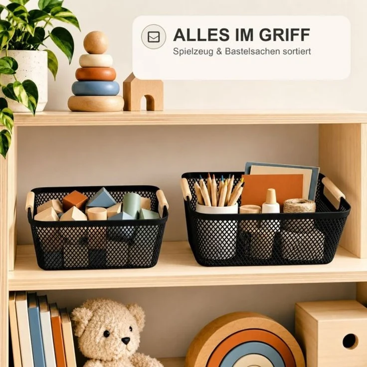 Relaxdays Aufbewahrungskorb 6er Set – Bild 3