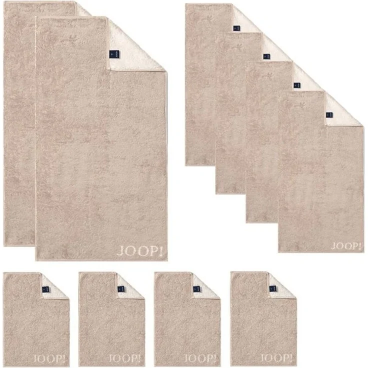 JOOP! 1600-76 Set 10-tlg. sand 2x Duschtuch 4x Handtuch 4x Gästetuch – Bild 3