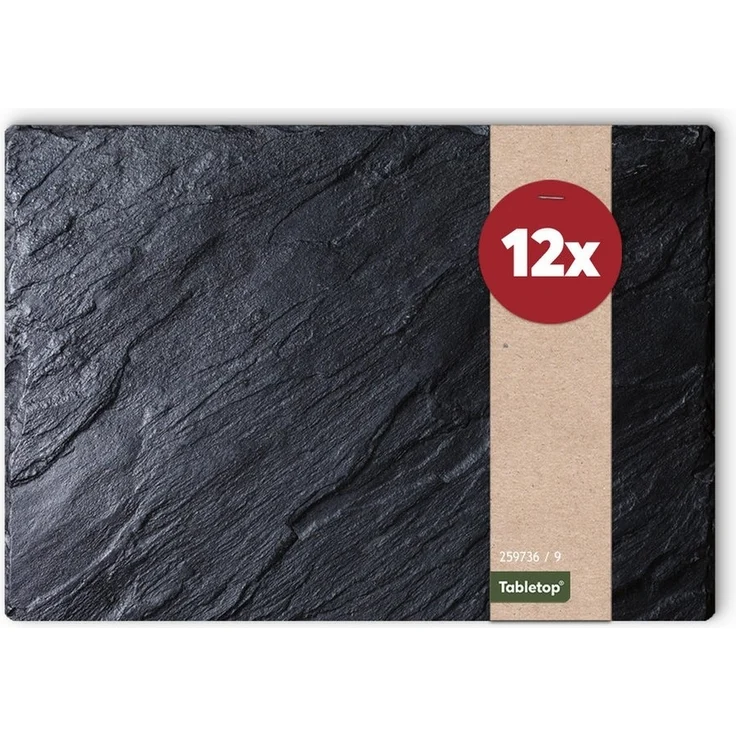 matches21 HOME & HOBBY Platzset Abwaschbare Tischsets 12er Set Schiefer-Optik Stein-Optik, (12-St), Platzsets als Tisch-Untersetzer und Tisch-Deko für Esstisch Teller – Bild 5