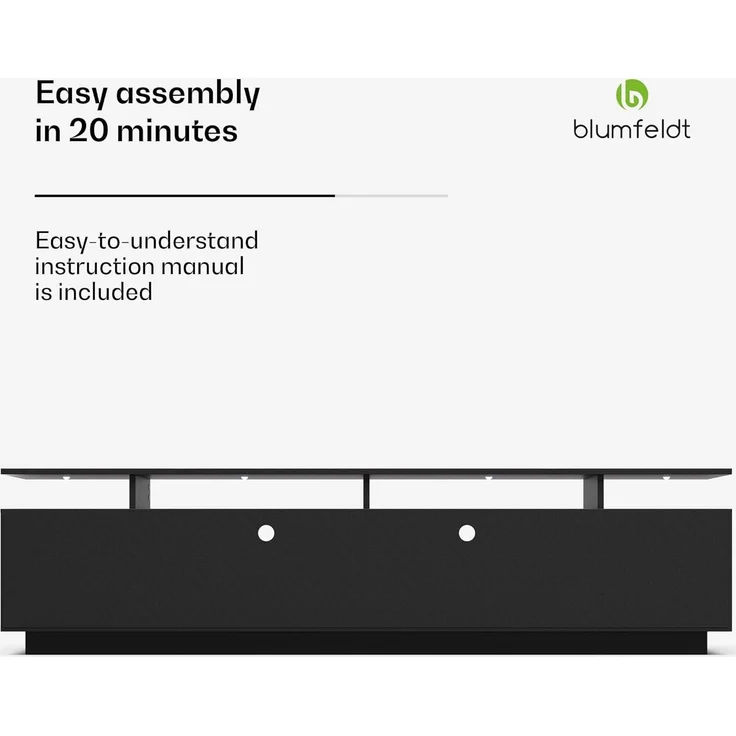 blumfeldt Lowboard Perth Lowboard Fernsehschrank 195 x 44 x 50 cm, Fernsehschrank weiß TV-Schrank 3 Schubladen 195 x 44 x 50 cm (BxHxT) – Bild 5