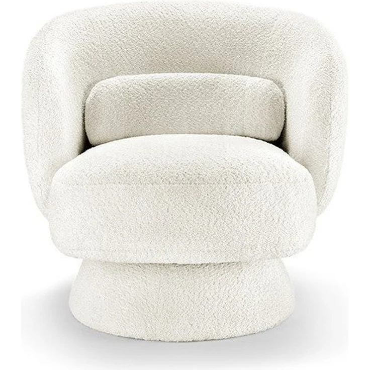 riess-ambiente Drehsessel BOSSA NOVA weiß (Einzelartikel, 1-St), Wohnzimmer · Bouclé · 360° drehbar · Scandinavian Design – Bild 2